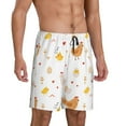 thumbnail image 2 of Wukai Funny Chicken Men’s Short Pajama Pants With Pockets Soft Sleep Pj Shorts for Men-Large, 2 of 6