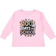 thumbnail image 3 of Inktastic 100 Days of School Girls Long Sleeve Toddler T-Shirt, 3 of 5