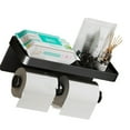 thumbnail image 5 of Portarrollos de Papel Higiénico de Aleación de Aluminio, Soporte de Pared para Rollos de Papel Higiénico, Soporte para Teléfono, Ideal para el Baño., 5 of 5
