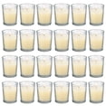 thumbnail image 1 of Votive Candles Flamecan, con revestimiento de vidrio transparente, color marfil, 24 unidades, 1 of 6