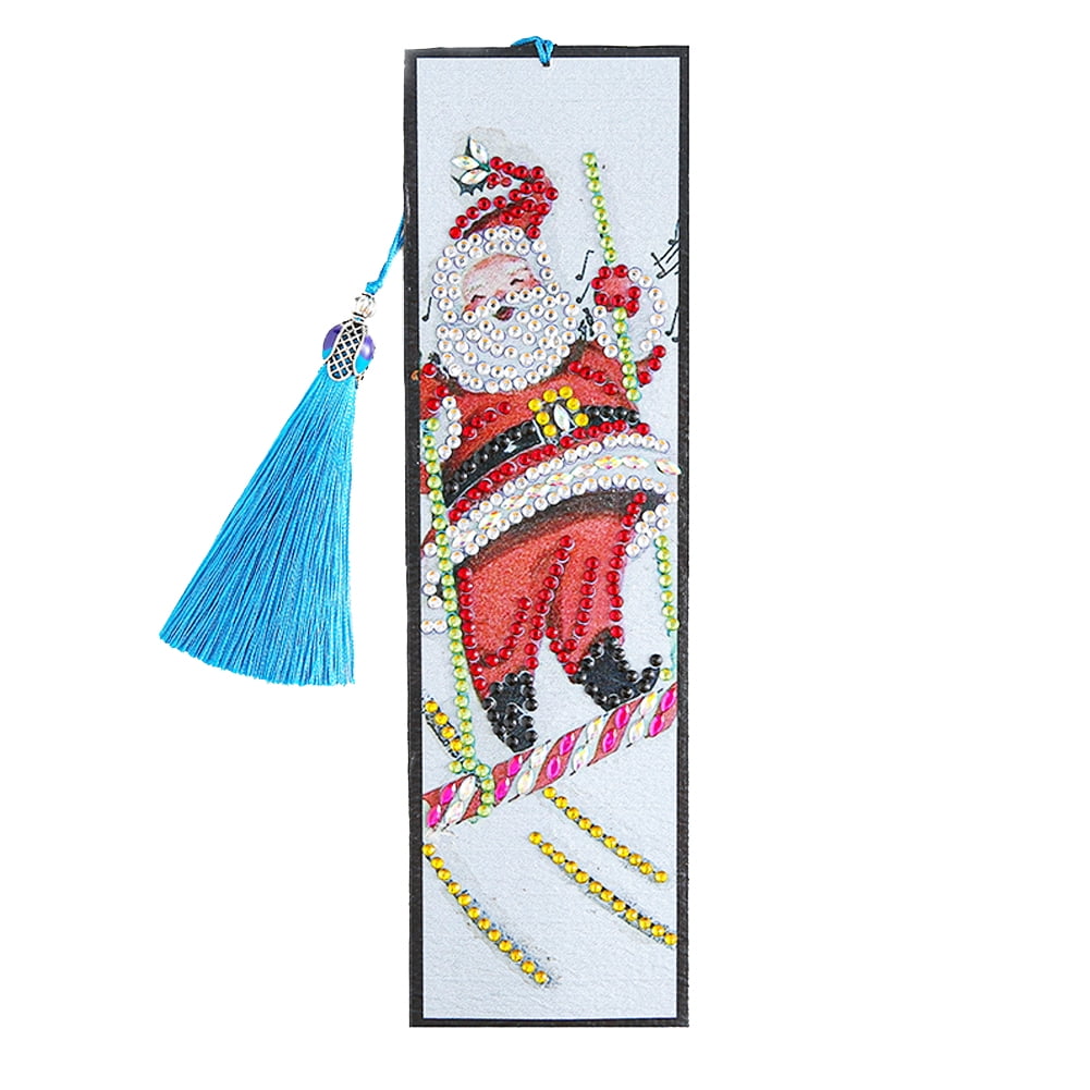 Tie Lion Diamond Painting Bookmark Diy Leather Tassel Book Marks Santa Ski S29 Walmart Com