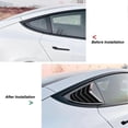 thumbnail image 4 of 2Pcs Car Rear Window Shutter Cover Trim Stylish Look Window Louver Side Vent Trim Replacement for Tesla Model 3 2023 and Later Carbon Fiber Style, 4 of 5
