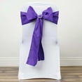 thumbnail image 2 of Efavormart 5 PCS PURPLE Polyester Chair Sashes Tie Bows for Wedding Events Decor Chair Bow Sash Party Decor Supplies - 6x108", 2 of 8