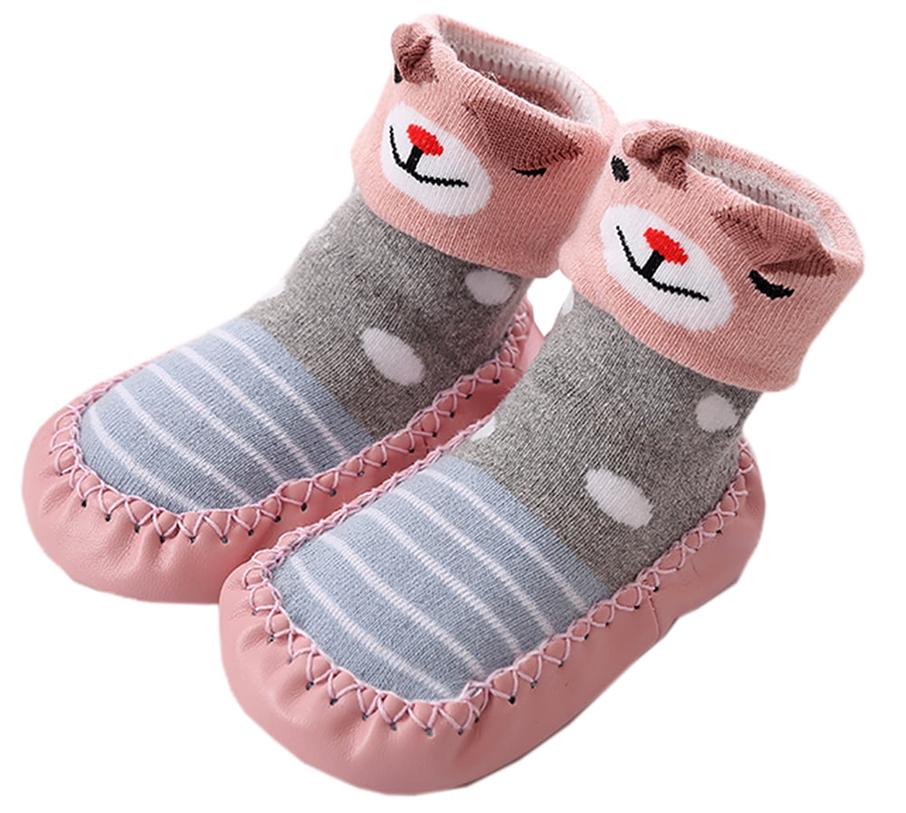 SHOBDW Boys Shoes Baby Boys Girls Cute Cartoon Soft Photo Slipper Infant Toddler Newborn Winter Thick Warming Shoes