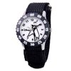 The Nightmare Before Christmas Jack Skellington Boys' Stainless Steel Time Teacher Watch, Black Bezel, Black Nylon Strap