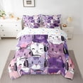 thumbnail image 2 of Castle Fairy Children Teens Kawaii Cats Bedding Comforter Set,Cute Pet Full Bedding Set, 2 of 8