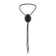 thumbnail image 3 of PU Bolo Boda hecha a mano Collar de traje ajustable para Halloween Negro-1 Zulema Corbata Bolo Tie, 3 of 8
