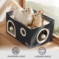 thumbnail image 4 of Cama Cat House extra ancha para gatos de interior, color gris oscuro, 4 of 8