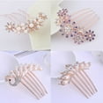 thumbnail image 5 of Women Bride Hairpin Hair Comb Clip Floral Head Piece Crystal Flower Hair Pins, 5 of 5