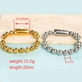 thumbnail image 3 of Stainless Steel 8mm Beads Chain Strand Bracelet, 3 of 3