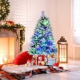 thumbnail image 4 of Gymax 4.5 FT Pre-Lit Artificial Christmas Tree Snow-Flocked Hinged Xmas Tree w/ 160  LED Lights & 472 Branch Tips, 4 of 10