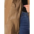thumbnail image 5 of INSPIRE CHIC Women's Elegant Winter V Neck Long Sleeve Single Breasted Long Overcoat M Camel, 5 of 6