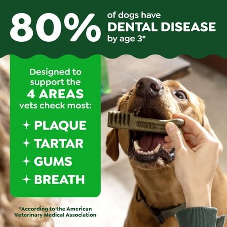 GREENIES ADULT NATURAL DENTAL DOG TREATS 3 FLAVORS, REGULAR SIZE, (3) 12 OZ PACKS (36 COUNT)