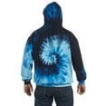 thumbnail image 2 of Adult Tie-Dyed Pullover Hooded Sweatshirt - BLUE OCEAN - L, 2 of 3
