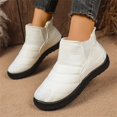 thumbnail image 6 of XIMIN Women's Winter Warm Fur Solid Color Ladies Snow Ankle Booties Lightweight Comfortable Slip On Waterproof Rain Outdoor Stylish Snow Short Boots, 6 of 9