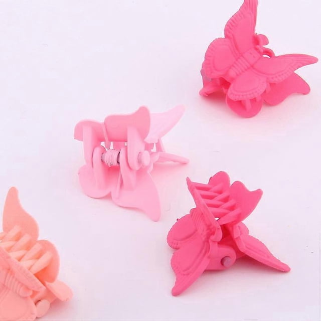 Paquete de 100 pinzas para el pelo con forma de mariposa para niñas y mujeres, preciosas pinzas pequeñas con forma de mariposa, colores surtidos.