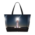 thumbnail image 2 of KLL Peggy's Cove Lighthouse Print Large Beach Tote Bag Women Waterproof Sandproof Zipper Beach Tote Bag for Pool Gym Grocery Travel with Wet Pocket, 2 of 7