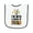 White and Navy, variant on Inktastic I'm with a Bunch of Fools with Jester Hat April Fools Day Baby Terry Cloth Bib