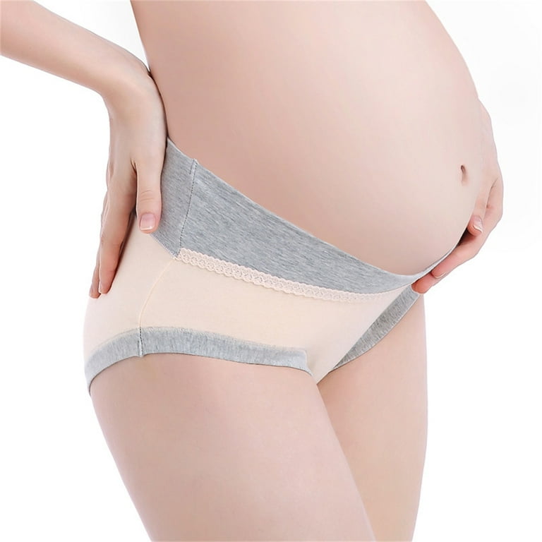 Emprella Maternity Underwear Under Bump, 2 Pack Women Cotton Pregnancy  Postpartum Panties