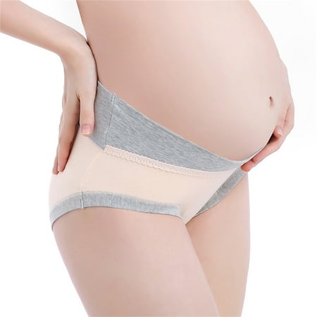 

XIAOFFENN Cotton Underwear For Women Plus Size Underwear For Women Maternity Knickers Low Waist V Shaped Cotton Pregnancy Postpartum Panties Clearance