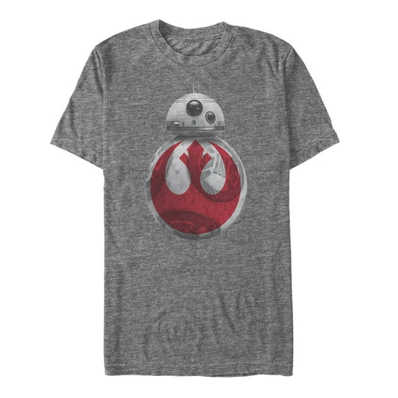 Men's Star Wars The Last Jedi BB-8 Rebel Symbol Graphic Tee Charcoal Heather Large