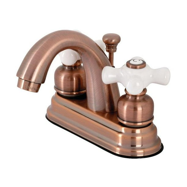 Kingston Brass KB561PXAC 4 in. Restoration Centerset Bathroom Faucet