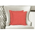 thumbnail image 4 of Ambesonne Oriental Throw Pillow Cover 2 Pack, Royal Quatrefoil Motif, 24", Vermilion White, 4 of 6