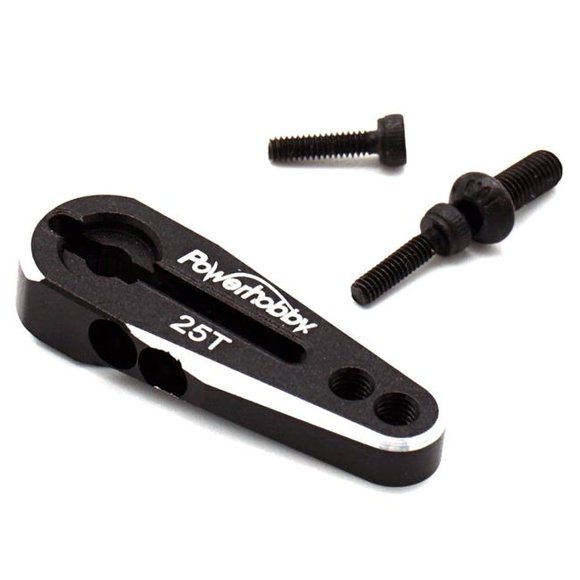 Power Hobby PHBPHS1429BLACK 25T Aluminum Clamping Servo Horn, Black