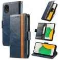 thumbnail image 1 of Case for Samsung Galaxy A03 CORE Cover Leather Wallet Folio Case Book Design Flip Magnetic Closure - Blue, 1 of 5