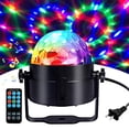 thumbnail image 1 of Lumières de Fête Disco Stroboscope Led Balle DJ Activées par le Son RVB 7 Couleurs avec Télécommande, 1 of 4