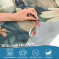 thumbnail image 5 of Yayeee Kitchen Curtains Set of 2 Light Filtering 57"x36" Over Sink Window Panels, Flowers Cat, 5 of 7