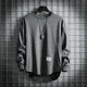 thumbnail image 3 of Sudadera holgada de manga larga con cuello redondo y moderna para hombre, estilo nuevo de otoño, camiseta de capa base de color sólido, camiseta versátil, 3 of 5