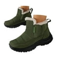 thumbnail image 3 of CAICJ98 Winter Boots for Women Warm Lined Ankle Booties Insulated Waterproof Women’s Snow Boots (Green,Size 7.5), 3 of 9