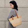 thumbnail image 7 of Pleneal Straw Bag For Women, Summer Straw Beach Handbags Large Shoulder Purses Woven Tote Bag,Beige Lace Stripe, 7 of 7