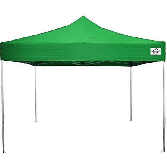 Impact Canopy 10 x 10 Pop Up Canopy Tent, Straight Leg Shelter, Ultra Light Aluminum Frame, UV Coated, Canopy Accessories, Kelly Green