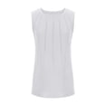 thumbnail image 6 of XFLWAM Womens Summer Tank Tops Pleated Crew Neck Sleeveless Tops for Women Casual Flowy Blouse, 6 of 8