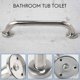 thumbnail image 5 of Nueva bañera de baño, inodoro, pasamanos de acero inoxidable, barra de apoyo para ducha, manija de apoyo de seguridad, toallero (3 plateados), 5 of 5