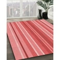 thumbnail image 3 of Ahgly Company Machine Washable Indoor Square Transitional Light Coral Pink Area Rugs, 4' Square, 3 of 7
