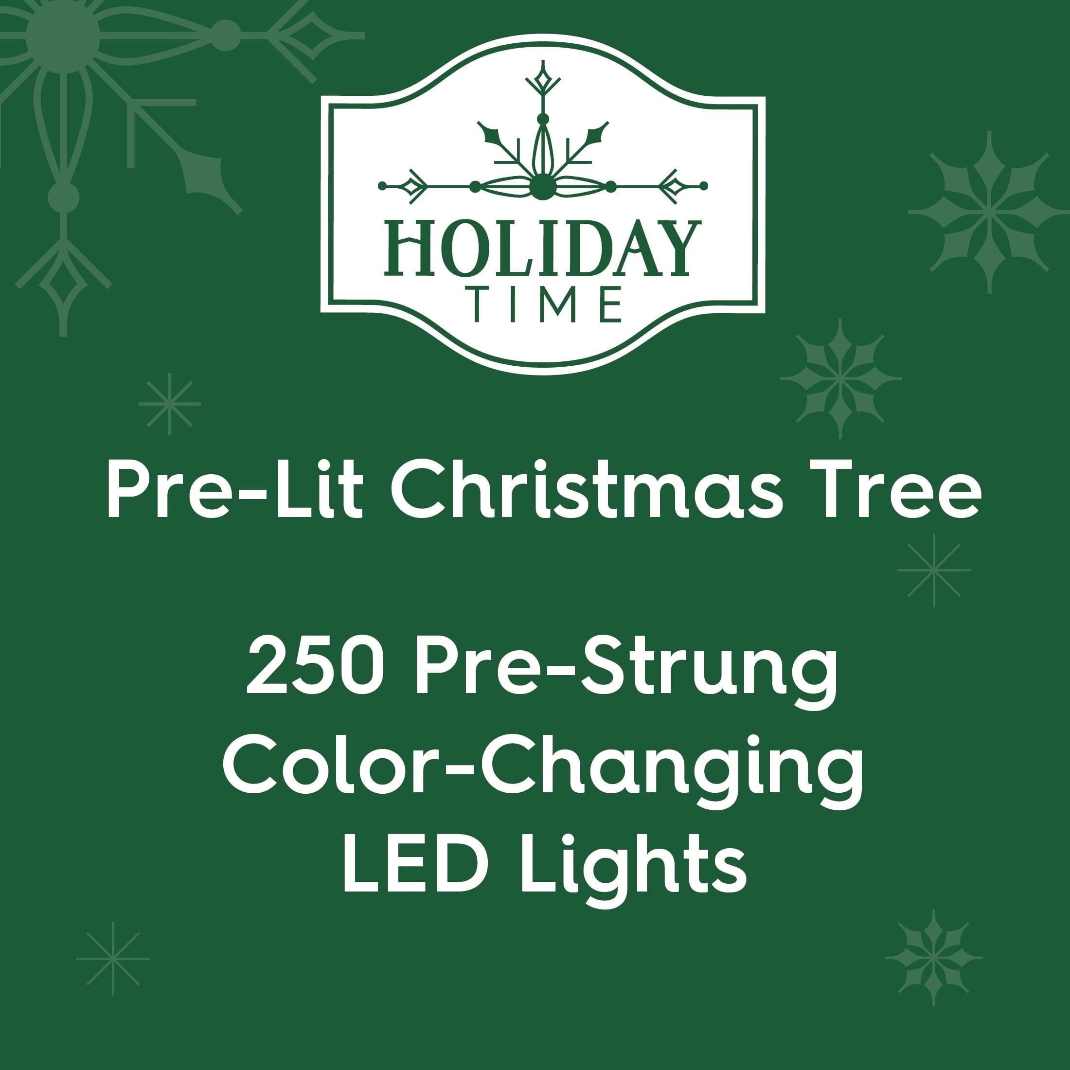 6.5' Pre-Lit Madison Pine White Artificial Christmas Tree with Color-Changing LED Lights and Stand, by Holiday Time