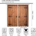 thumbnail image 2 of Rustic Wooden Curtains - Vintage Barn Door Farmhouse Cottage Pattern Decorative Curtains for Country Living Room - 42x54 Inches, 2 of 6