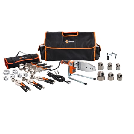HDPE thermoplastic pipe fusion socket welder complete Kit (2 in.)