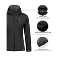thumbnail image 2 of Little Donkey Andy Windbreaker for Women, Breathable Water Resistant Light Jacket with Hooded Black XS, 2 of 7