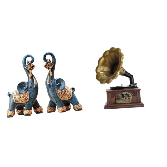 Figura de elefante,Figuras de elefantes,estatuas,adornos de animales,Estatua vintage,Estatua vintage de resina,figura artesanal,Escultura coleccionable,adorno artesanal de resina para el hogar