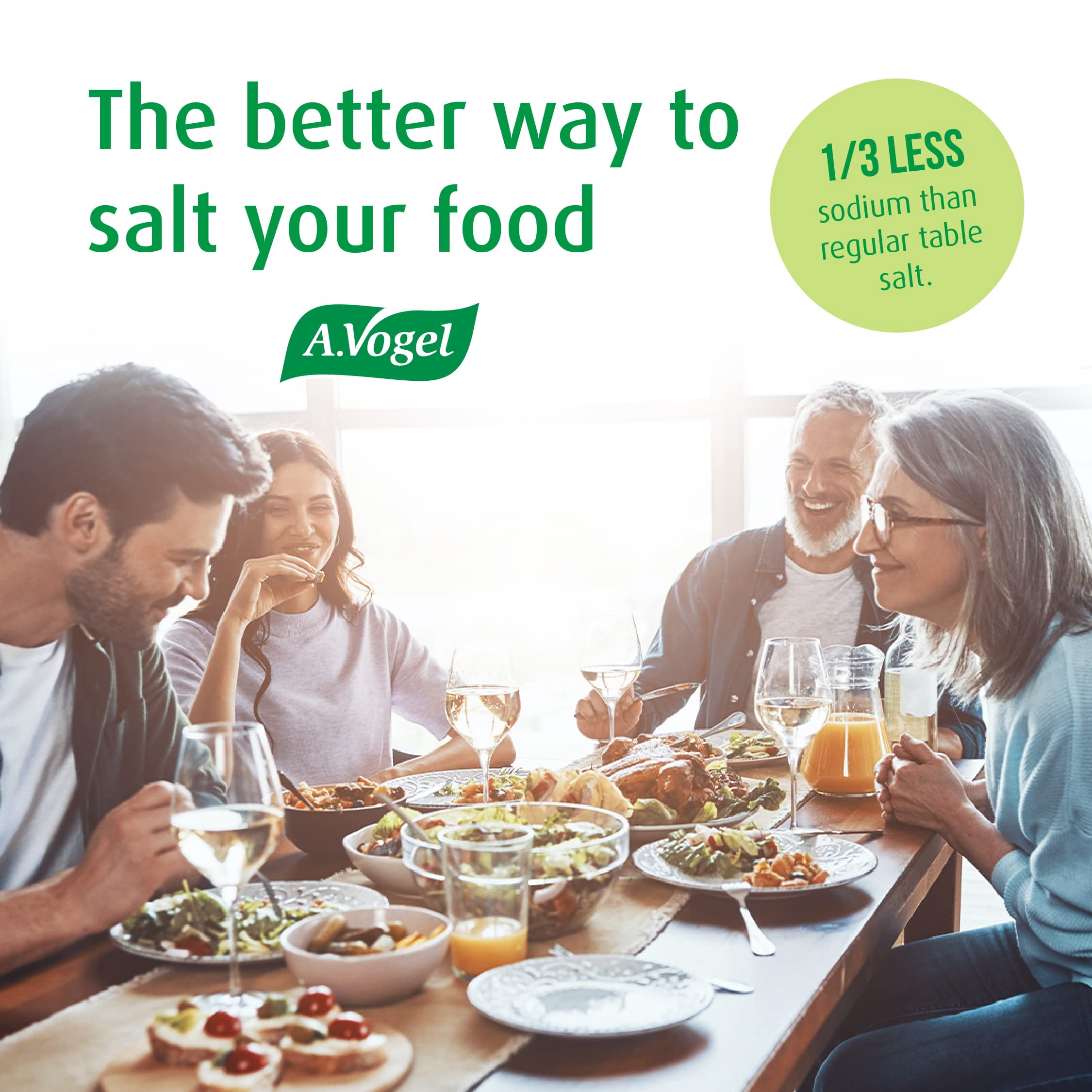 A.Vogel Herbamare Seasoned Sea Salt, USDA Organic, Seasoning Salt Infused with 12 Herbs, 33% Less Sodium, Non-GMO, Gluten Free, Kosher 8.8 oz (6 Pack)