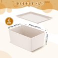 thumbnail image 4 of 4 Pcs Storage Bins with Lids Plastic Stackable Containers for Organizing Shelves Christmas Ornament Box Baskets(Beige,Large), 4 of 12