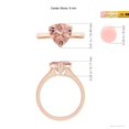 thumbnail image 4 of ANGARA Natural Trillion 1.9 ct Morganite Solitaire Engagement Ring in 14K Rose Gold for Women | Birthday, Anniversary, Jewelry Gift for Women | Natural Morganite Ring, 4 of 8