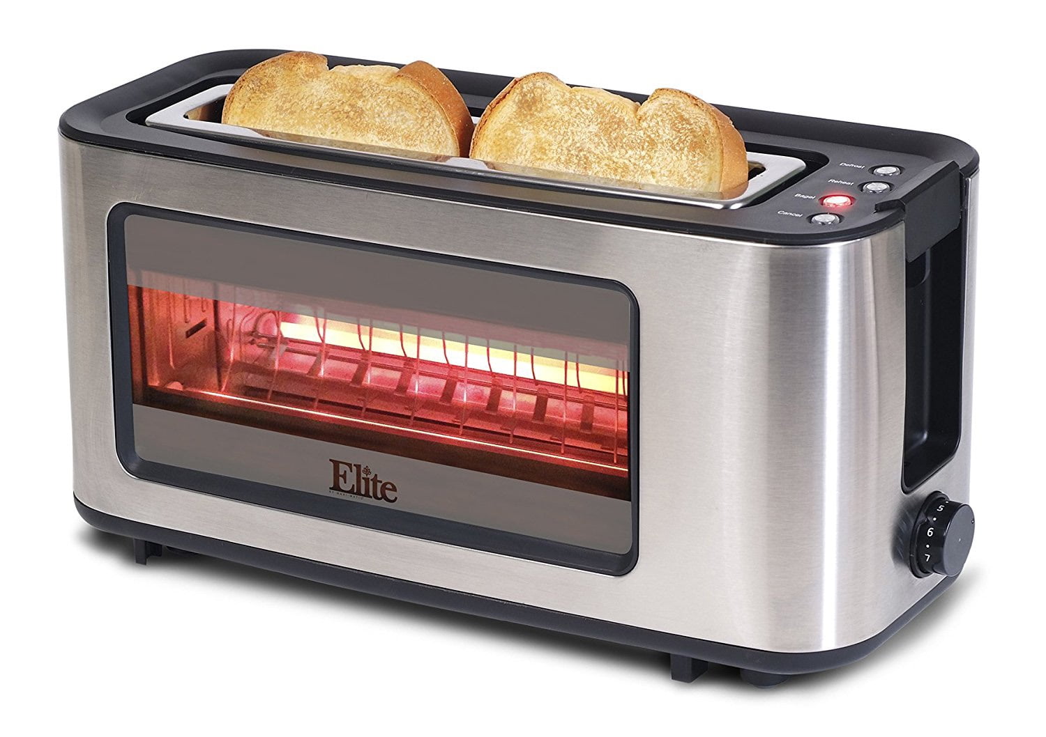 Elite Platinum ECT153 Stainless Steel Glass Toaster