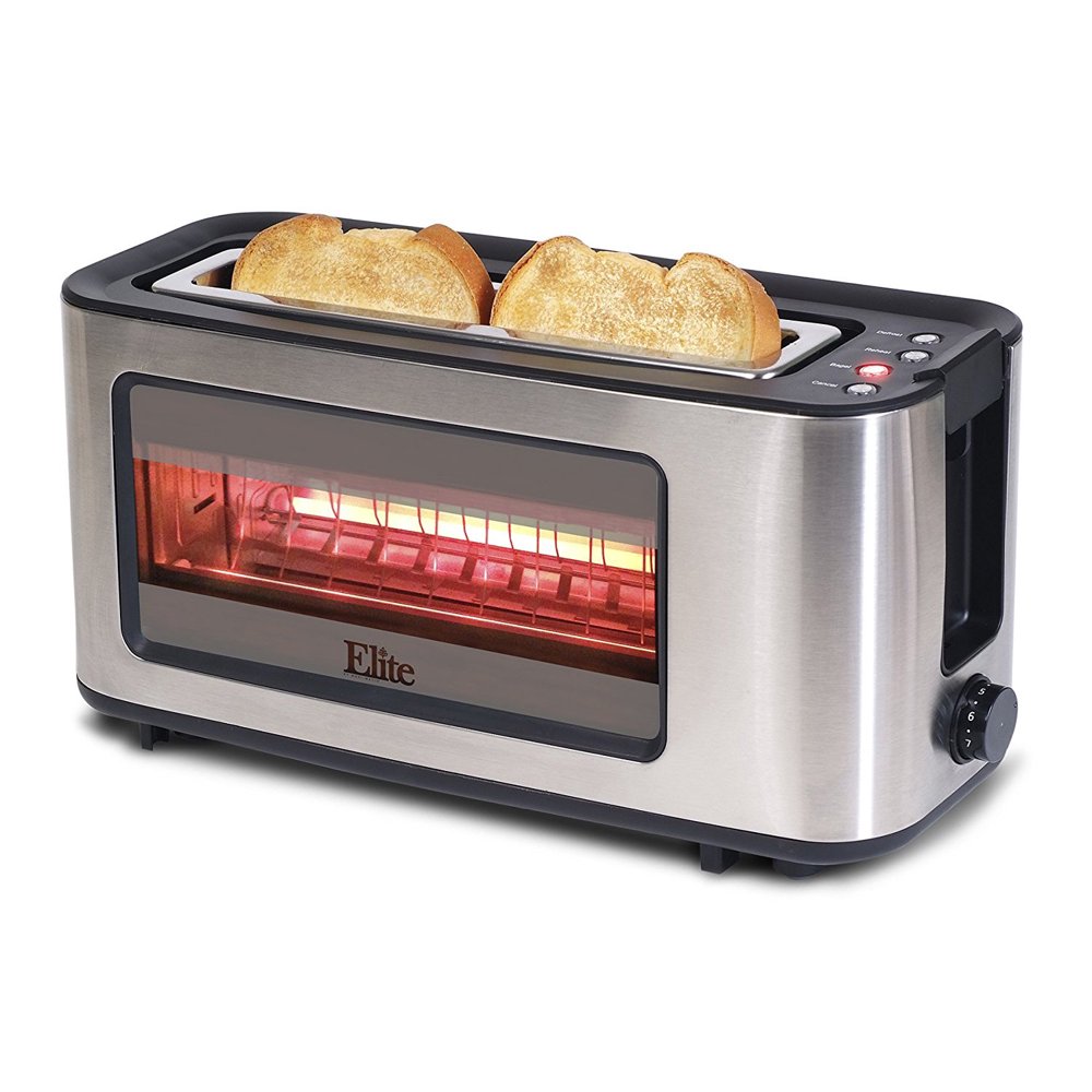 Elite Platinum ECT153 Stainless Steel Glass Toaster