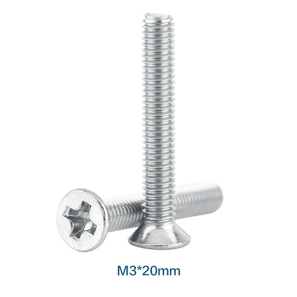 Oubit Countersunk Head Screw,100pcs Bag Flat Head Machine Screw Machine Screw Effortless Installation