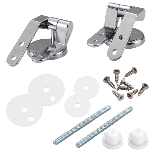 Naiovety Asientos de inodoro Bisagras para tapa de inodoro con tornillos de ajuste Acabado en aleación de zinc Juegos de accesorios de baño